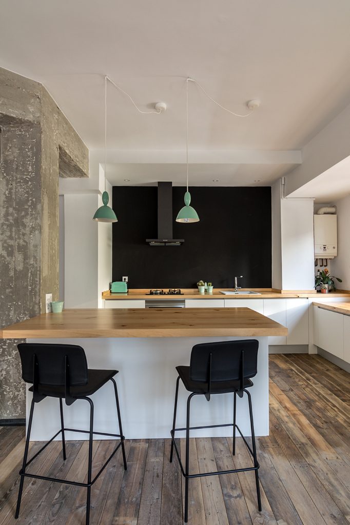 proyecto obra construccion arquitectura interiorismo Alicante Arze renovation interior design cocina integrada kitchen barra